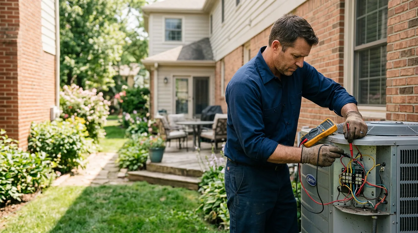 HVAC technician working near Melcroft, PA